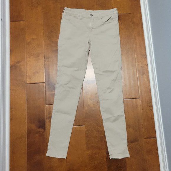AMERICAN EAGLE WOMENS TAN SUPER STRETCH TAN JEGGINGS SIZE 10 X-LONG - Picture 5 of 11